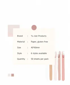 Détail d'autocollants en papier washi translucide aux couleurs de Morandi