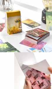 Papier esthétique avec photos de coucher de soleil et reliure adhésive facile
