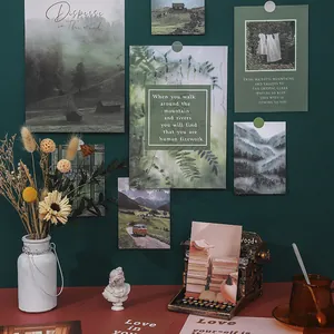 Cartes en Papier Kraft Esthétique Vintage Paysages Naturels pour DIY Journaling Collage Mural Postcards Décoration Chambre