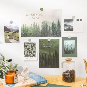 Lot d'affiches murales sur le thème de la forêt, montagnes alpines et marguerites