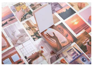 Artistic sunset and lifestyle aesthetic decorative scrapbooking paper set on white base