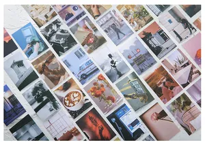 Artistic collage of vintage aesthetic postcards with street scenery and still life views