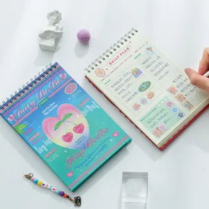 Koreanischer Juicy BoBo Spiral-Tagesplaner und Zeitmanagement-Terminkalender Buch