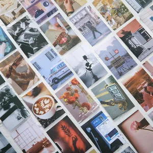 Vintage aesthetic decorative card set featuring retro stationery and lifestyle photography