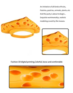 Détails du béret fromage en impression 3D numérique avec texture du tissu et couture