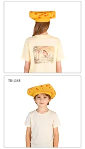 Détails des chapeaux en forme de fromage jaune pour adultes et enfants fête déguisée