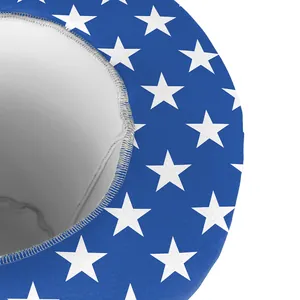 3D-geprinte Amerikaanse vlag hoed met hoogwaardige randstiksels voor Onafhankelijkheidsdag