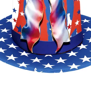 Onafhankelijkheidsdag feestmuts met 3D-digitale print van de Amerikaanse vlag