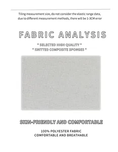 Vue détaillée du tissu éponge composite tricoté respirant en 100% polyester souple