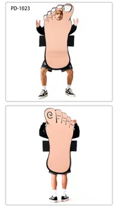 Costume amusant de pieds géants nus pour spectacles d'Halloween et activités parents-enfants