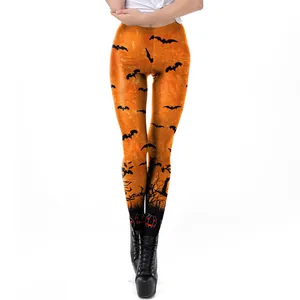 Women's Halloween Printed Slim Fit Leggings High Waist Stretchy Polyester Spandex Festival Party Costume Yoga Pants