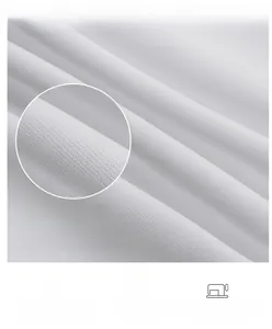 Gros plan sur la texture du tissu 100% polyester du sweat blanc Harry Potter imprimé 3D