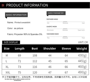 Size chart for Christmas hoodie with detailed measurements in CM for sizes M to XXL