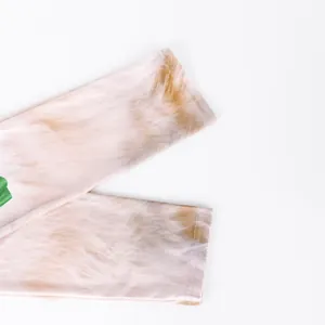 Manguitos de protección solar elásticos con estampado de textura de gato naranja real