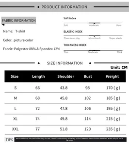 Size chart for St. Patrick's Day T-shirt with measurements for S to XXL in centimeters