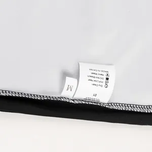 Detailed fabric labels for Halloween costume showing M size and care instructions