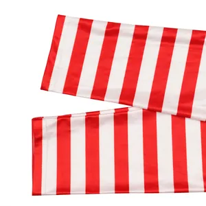 Christmas 2024 festive red and white striped leggings with high elastic 3D digital print