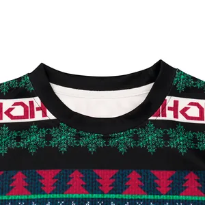 Chándal navideño infantil con estampado de Papá Noel y patrones festivos HO HO HO