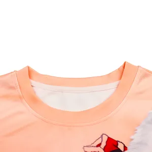 Orange Christmas crewneck sweatshirt with holiday print and high-quality stitching