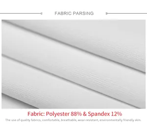Gros plan sur un tissu blanc 88 % polyester et 12 % élasthanne à texture tricotée fine