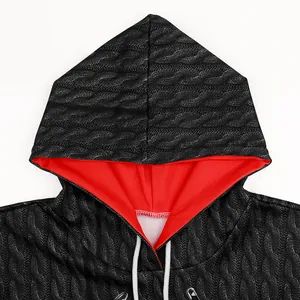 Felpa con cappuccio natalizia renna 3D con fodera rossa e stampa maglia coppia