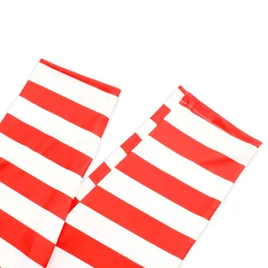 Combinaison moulante de Noël pour femme à rayures rouges et blanches avec détails de couture
