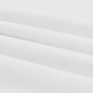 Close-up of white 3D printed mesh fabric texture for athletic bodysuit performance wear