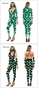 Détails de bodys de la Saint-Patrick avec imprimé trèfle et motif numérique 3D