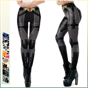 Leggings pour Femmes Impression Numérique 3D Taille Haute Pantalons de Yoga Costume de Cosplay Halloween Pantalon de Combat
