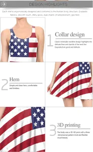 Detail view of American flag digital print and smooth 3D printed fabric texture