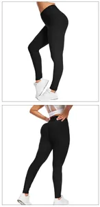 Detail of high-waist honeycomb texture leggings showing the butt-lifting shaping effect
