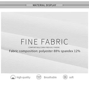 Detail showing high-quality fabric texture made of 88% polyester and 12% spandex