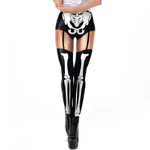 Women's 3D tiger print high waist elastic leggings with realistic animal digital graphics