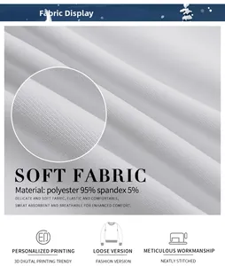 Detailed macro view of soft breathable 95% polyester 3D digital printing fabric texture
