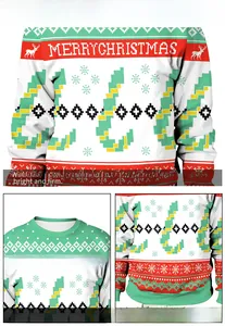 Detail of Christmas hoodie with Merry Christmas print, reindeer motifs and ribbed cuffs