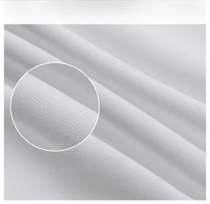 Detail of soft breathable fabric made of 95% polyester and 5% spandex blend