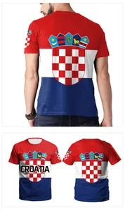 Detailansicht des Kroatien-Nationaltrikots mit rot-weißem Karomuster auf der Rückseite