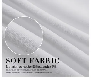 Dettaglio del tessuto bianco 95% poliestere 5% spandex che mostra la trama morbida