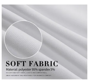 Detail of white fabric made of 95% polyester and 5% spandex with soft elastic texture