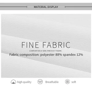 Texture détaillée du tissu en 88% polyester et 12% élasthanne pour legging respirant
