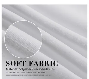 Detail of white stretch fabric made of 95% polyester and 5% spandex with breathable texture