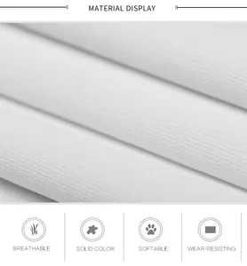 Vue macro du tissu extensible blanc doux et respirant pour les combinaisons