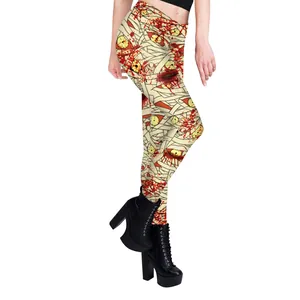 Legging de yoga Halloween avec imprimé bandages de momie et taches de sang