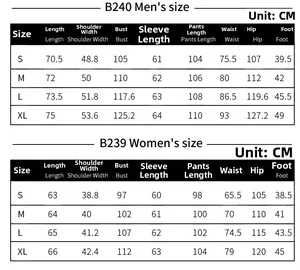 Detailed size chart for Christmas pajamas set showing measurements for men and women