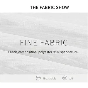 Close-up of white textured hoodie fabric made of 95% polyester and 5% spandex blend