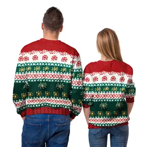 Dames Kerstmis Sweatshirt Sneeuwpop Boom 3D Print Lange Mouw Ronde Hals Pullover Feestelijke Vakantie Party Tops