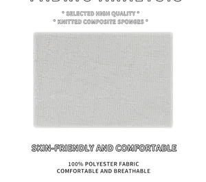 Makroansicht des hautfreundlichen weißen Strick-Verbund-Schwammgewebes aus Polyester