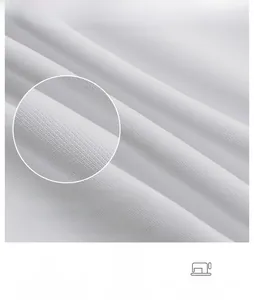 Close-up of white 100% polyester fabric showing soft texture for custom digital print shirts