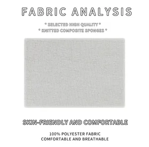 Détail du tissu polyester respirant et de la texture d'éponge composite tricotée douce