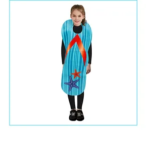 Lustiges Flip-Flop Kostüm für Kinder mit blauen Streifen und Seestern-Details zu Halloween